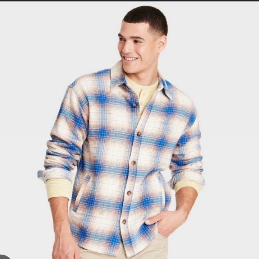GoodFellow Mens Heavy Wgt Flannel Button Down Shirt